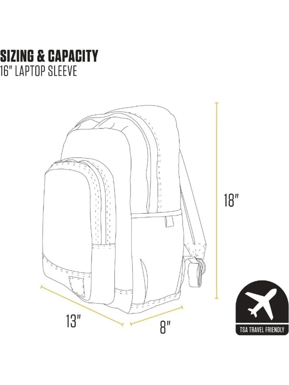Classic Black 25L Backpack - Durable, Stylish, Perfect for School & Travel